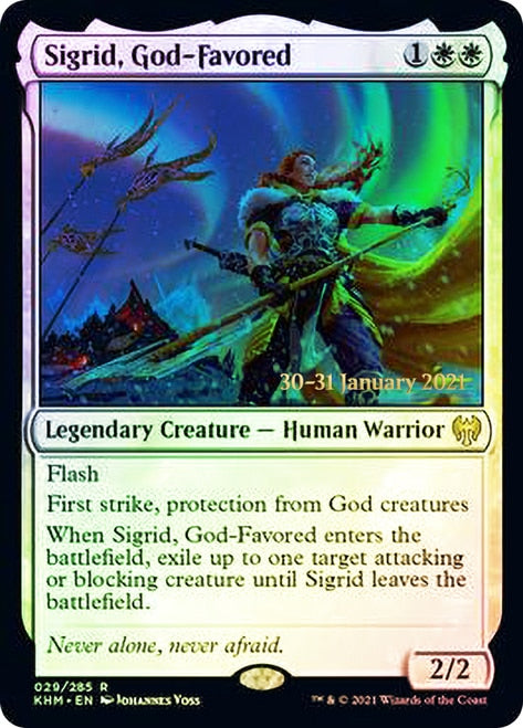 Sigrid, God-Favored  [Kaldheim Prerelease Promos] | Enigma On Main