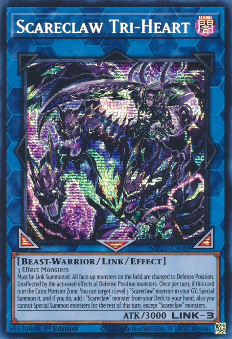 Scareclaw Tri-Heart [MP23-EN088] Prismatic Secret Rare | Enigma On Main