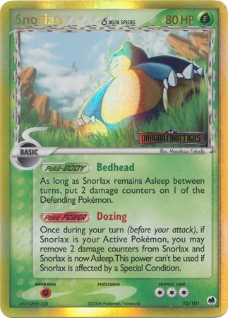 Snorlax (10/101) (Delta Species) (Stamped) [EX: Dragon Frontiers] | Enigma On Main