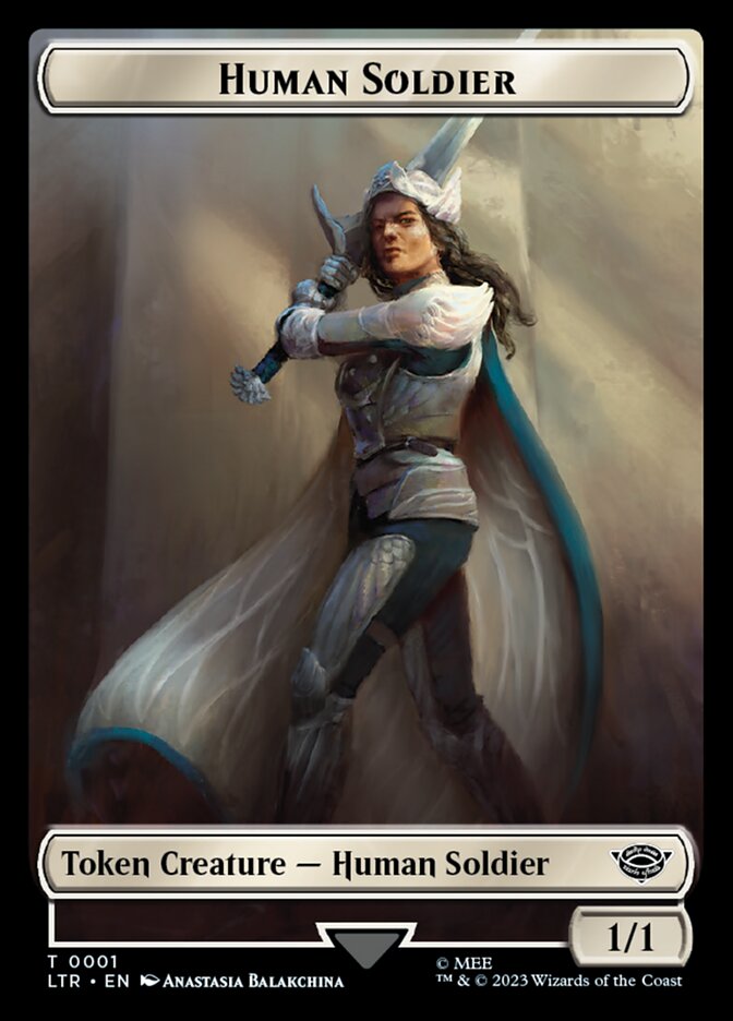 Human Soldier Token (01) [The Lord of the Rings: Tales of Middle-Earth Tokens] | Enigma On Main