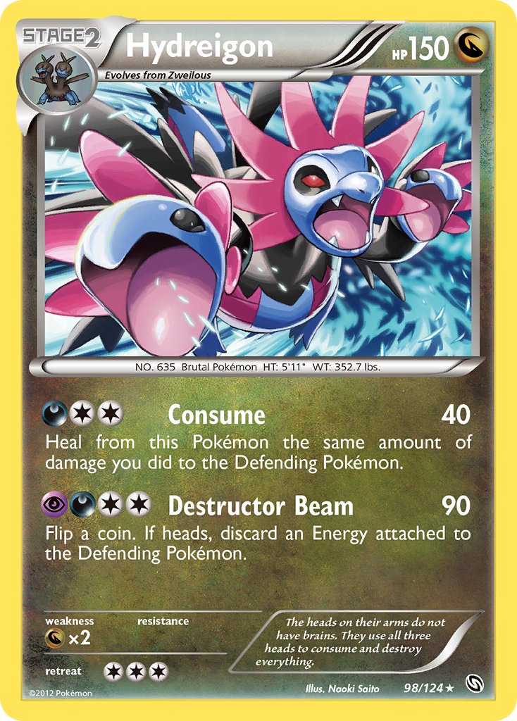 Hydreigon (98/124) (Cracked Ice Holo) (Theme Deck Exclusive) [Black & White: Dragons Exalted] | Enigma On Main