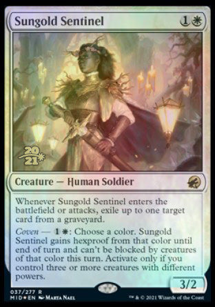 Sungold Sentinel [Innistrad: Midnight Hunt Prerelease Promos] | Enigma On Main