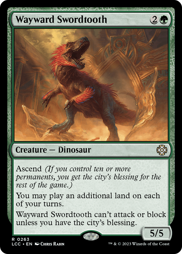 Wayward Swordtooth [The Lost Caverns of Ixalan Commander] | Enigma On Main