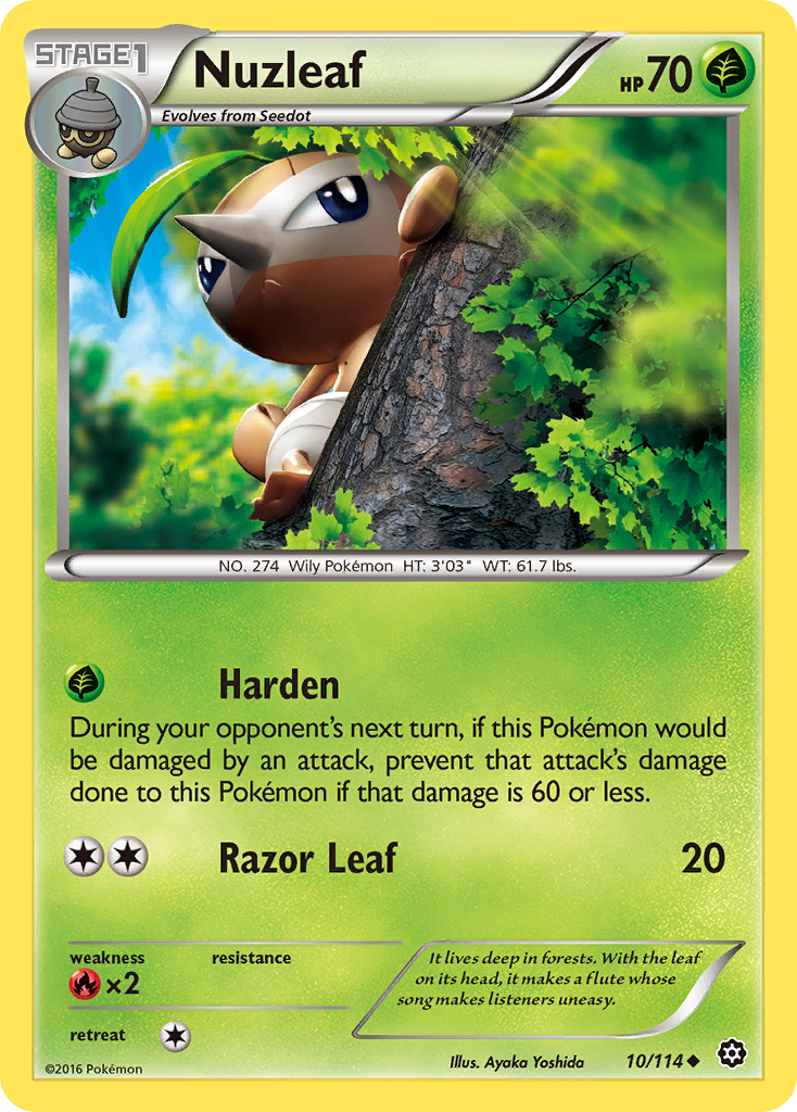 Nuzleaf (10/114) [XY: Steam Siege] | Enigma On Main