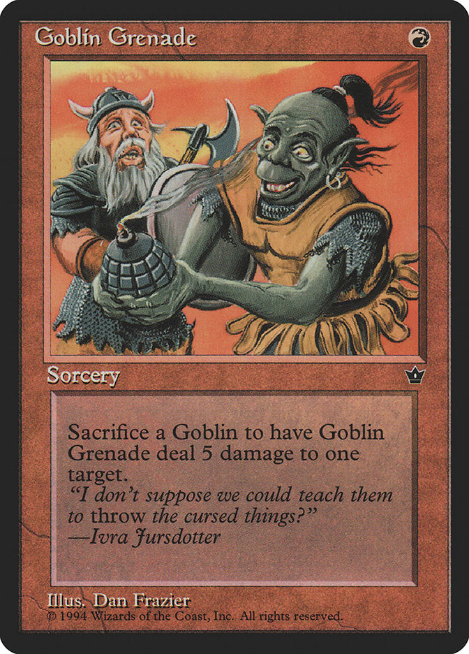 Goblin Grenade (Dan Frazier) [Fallen Empires] | Enigma On Main