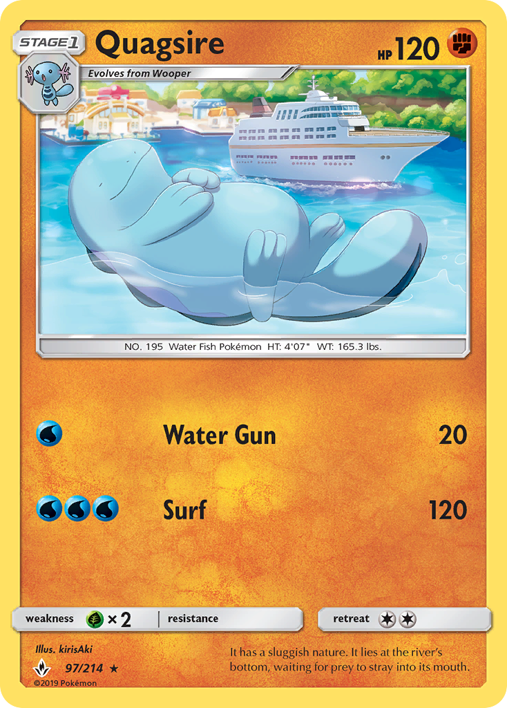 Quagsire (97/214) [Sun & Moon: Unbroken Bonds] | Enigma On Main