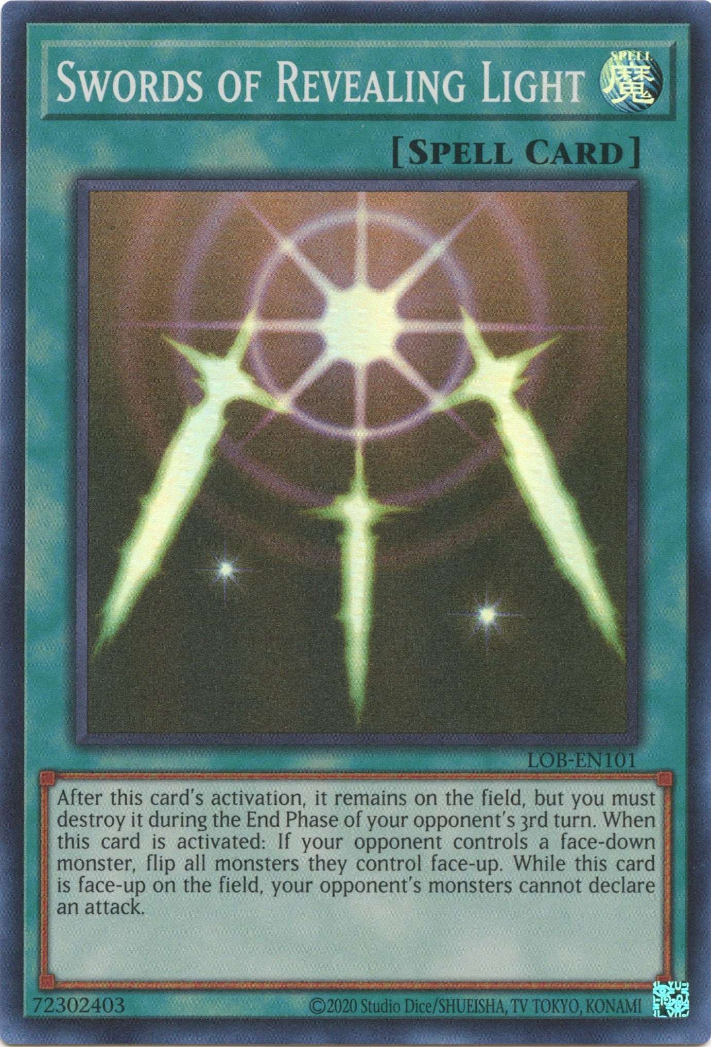 Swords of Revealing Light (25th Anniversary) [LOB-EN101] Super Rare | Enigma On Main