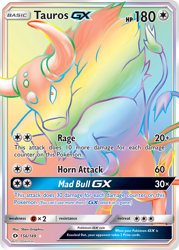 Tauros GX (156/149) [Sun & Moon: Base Set] | Enigma On Main