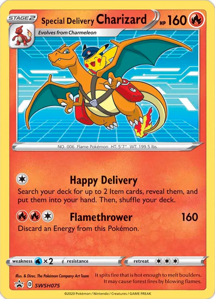 Special Delivery Charizard (SWSH075) [Sword & Shield: Black Star Promos] | Enigma On Main