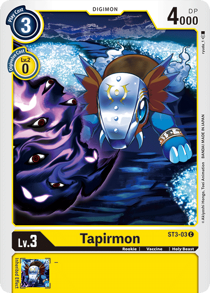 Tapirmon [ST3-03] [Starter Deck: Heaven's Yellow] | Enigma On Main