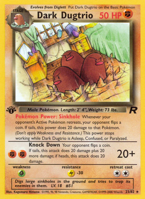 Dark Dugtrio (23/82) [Team Rocket 1st Edition] | Enigma On Main