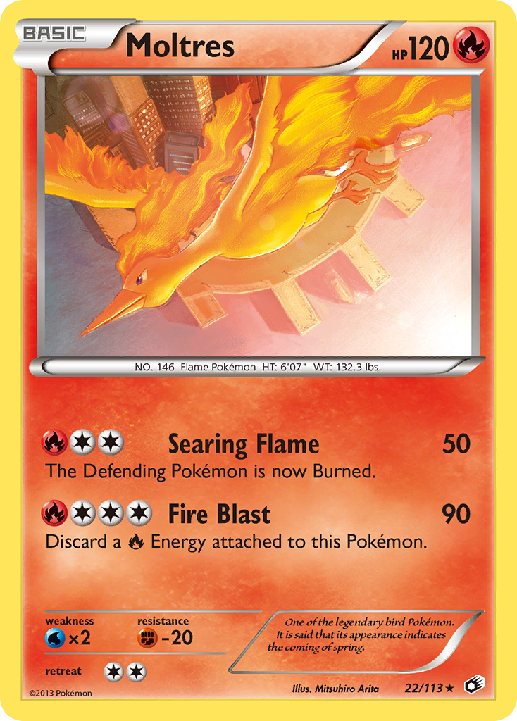 Moltres (22/113) [Black & White: Legendary Treasures] | Enigma On Main