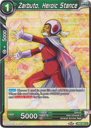 Zarbuto, Heroic Stance (Reprint) (DB2-081) [Battle Evolution Booster] | Enigma On Main