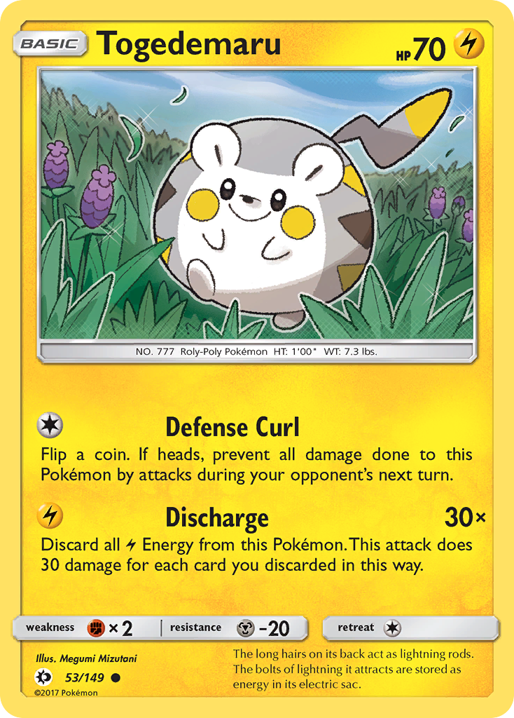 Togedemaru (53/149) [Sun & Moon: Base Set] | Enigma On Main