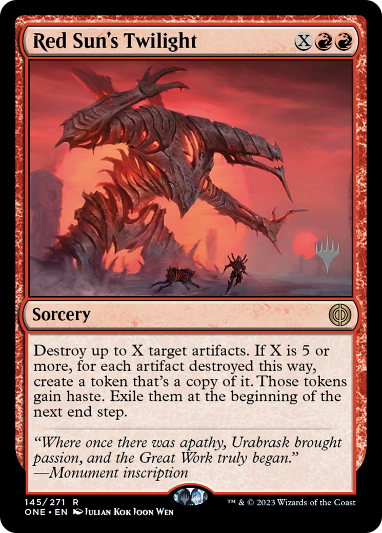 Red Sun's Twilight (Promo Pack) [Phyrexia: All Will Be One Promos] | Enigma On Main