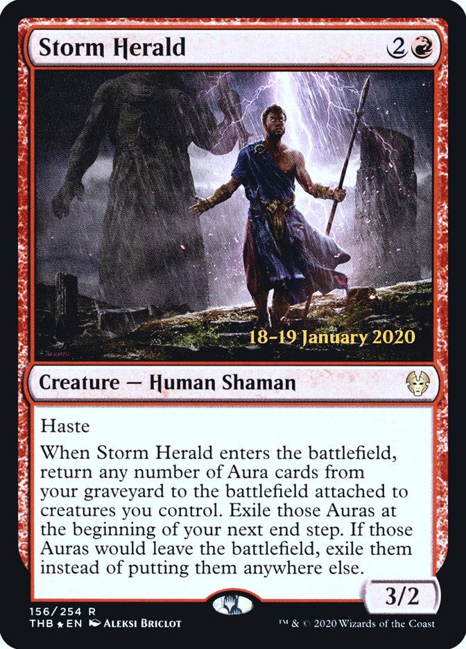 Storm Herald [Theros Beyond Death Prerelease Promos] | Enigma On Main