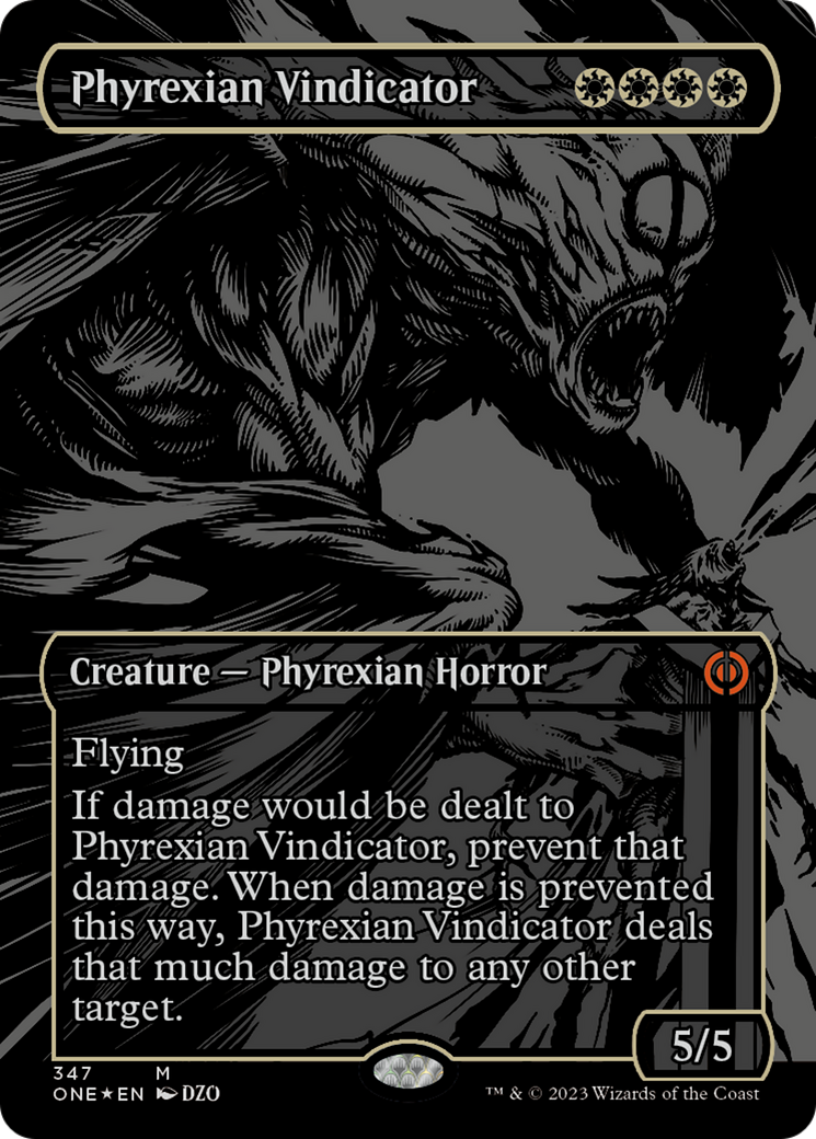 Phyrexian Vindicator (Oil Slick Raised Foil) [Phyrexia: All Will Be One] | Enigma On Main