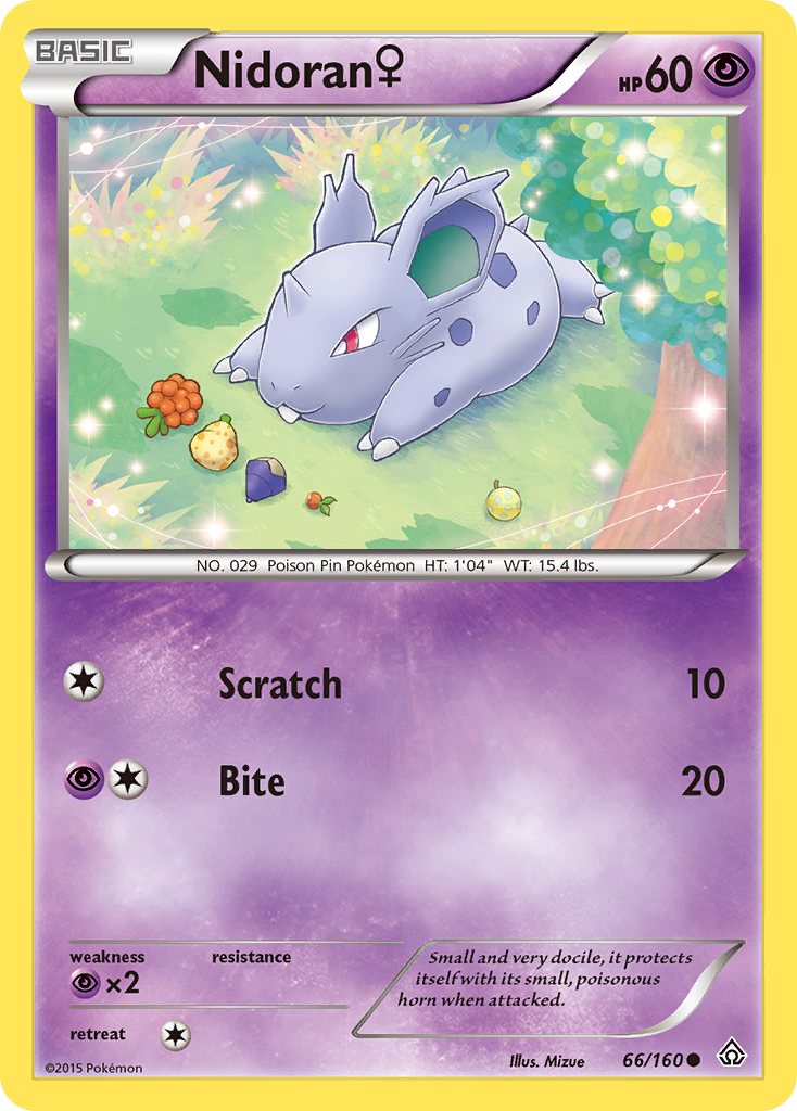 Nidoran (66/160) (Female) [XY: Primal Clash] | Enigma On Main