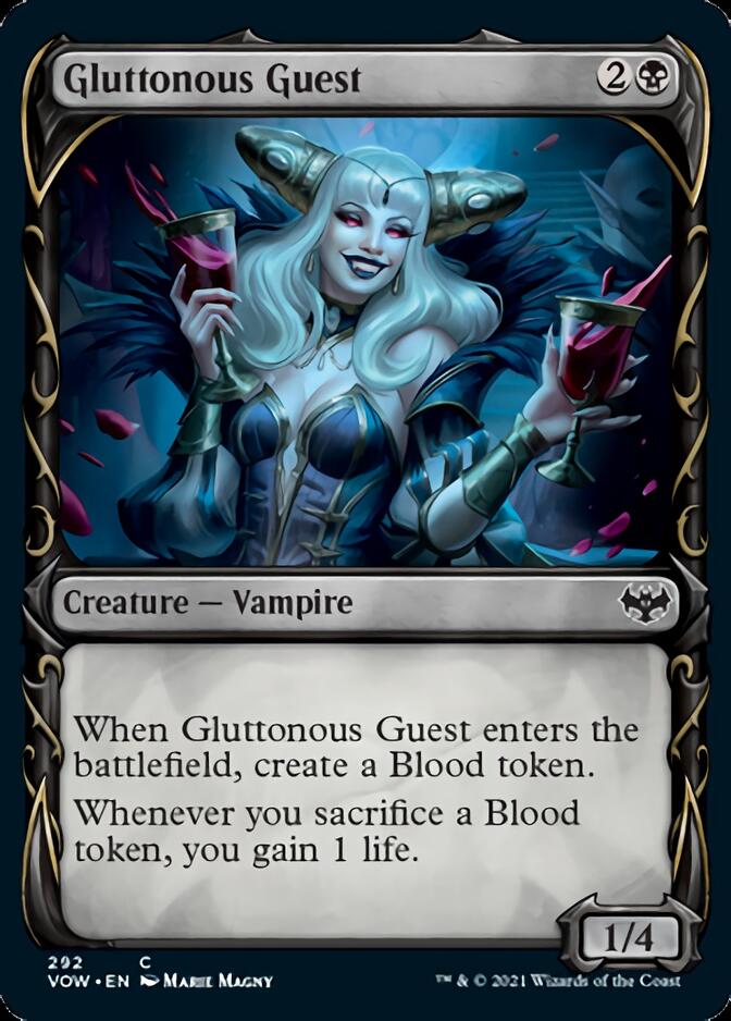 Gluttonous Guest (Showcase Fang Frame) [Innistrad: Crimson Vow] | Enigma On Main