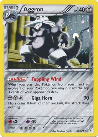 Aggron (80/124) (Cosmos Holo) [Black & White: Dragons Exalted] | Enigma On Main