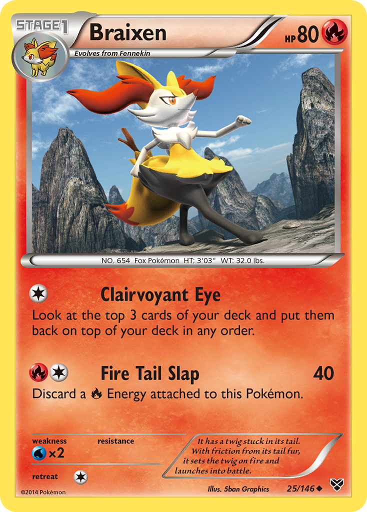 Braixen (25/146) [XY: Base Set] | Enigma On Main