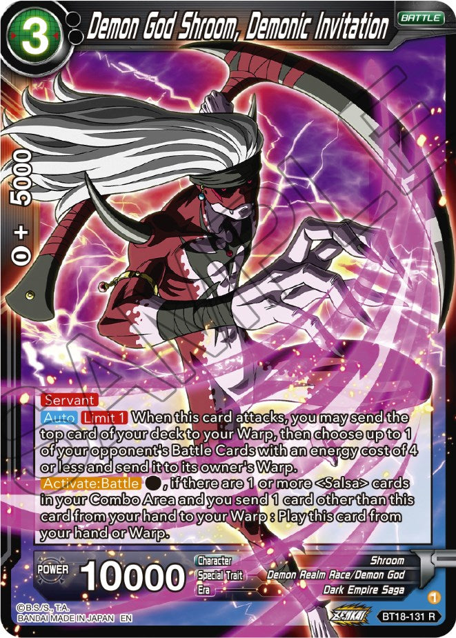 Demon God Shroom, Demonic Invitation (BT18-131) [Dawn of the Z-Legends] | Enigma On Main