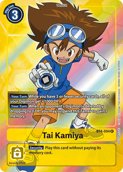 Tai Kamiya [BT4-094] (Buy-A-Box Promo) [Great Legend Promos] | Enigma On Main