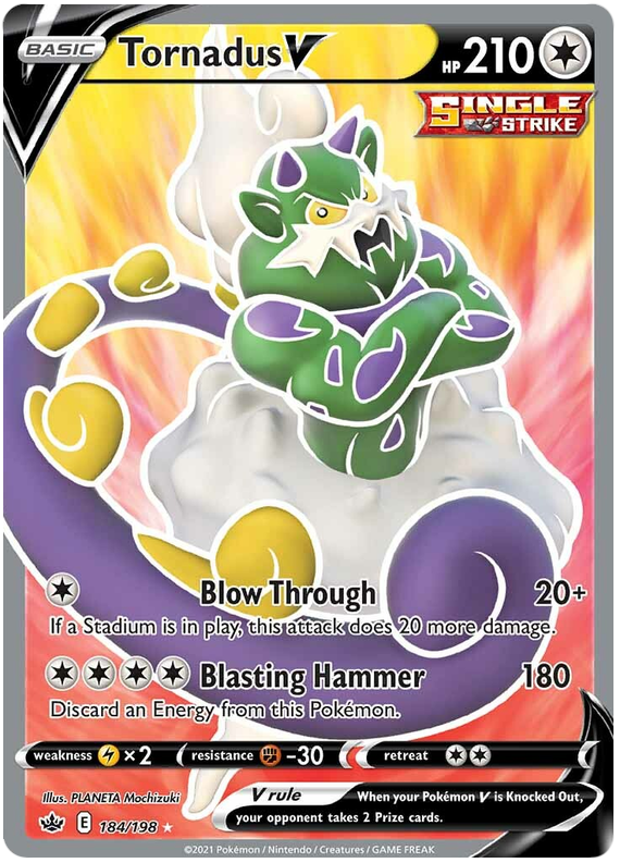 Tornadus V (184/198) [Sword & Shield: Chilling Reign] | Enigma On Main