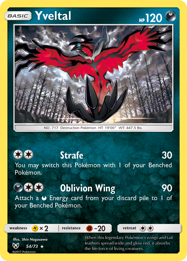 Yveltal (54/73) [Sun & Moon: Shining Legends] | Enigma On Main