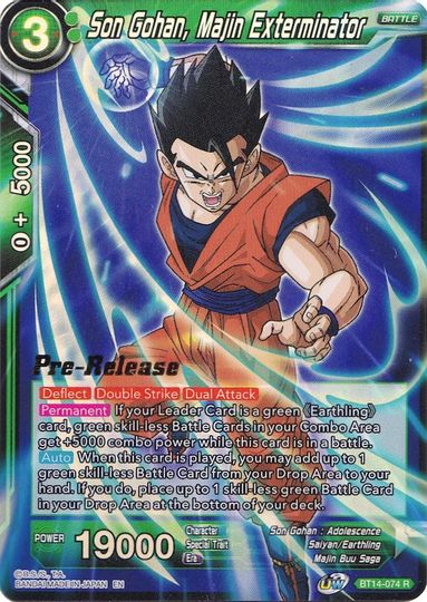 Son Gohan, Majin Exterminator (BT14-074) [Cross Spirits Prerelease Promos] | Enigma On Main