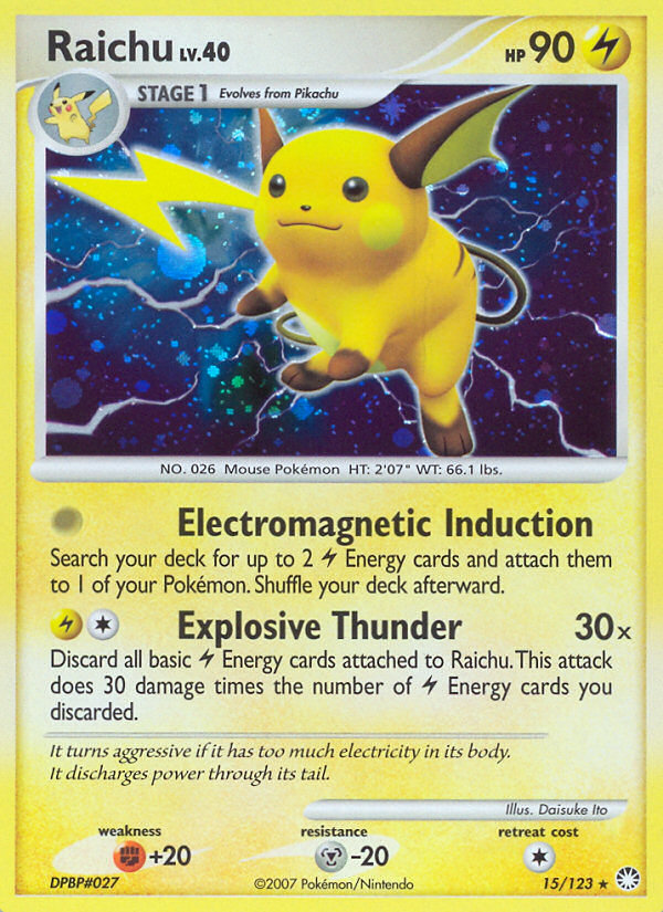 Raichu (15/123) [Diamond & Pearl: Mysterious Treasures] | Enigma On Main