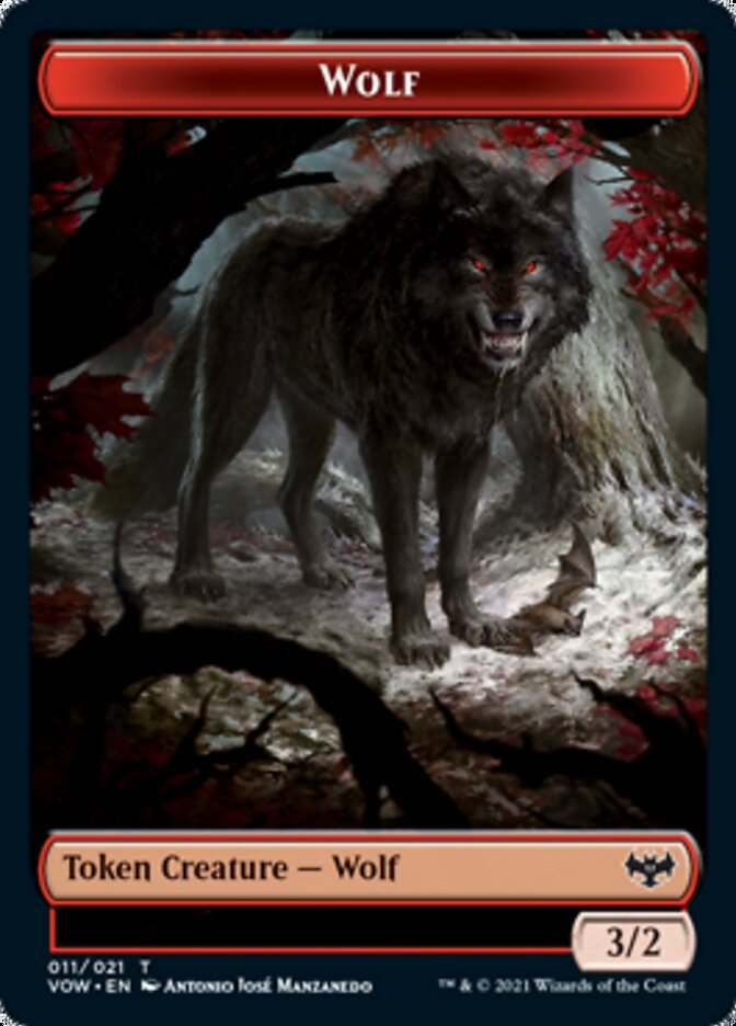 Wolf Token (011) [Innistrad: Crimson Vow Tokens] | Enigma On Main