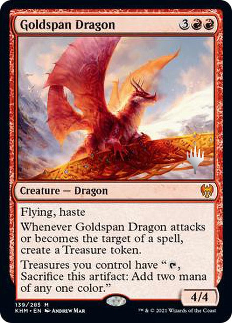 Goldspan Dragon [Kaldheim Promo Pack] | Enigma On Main