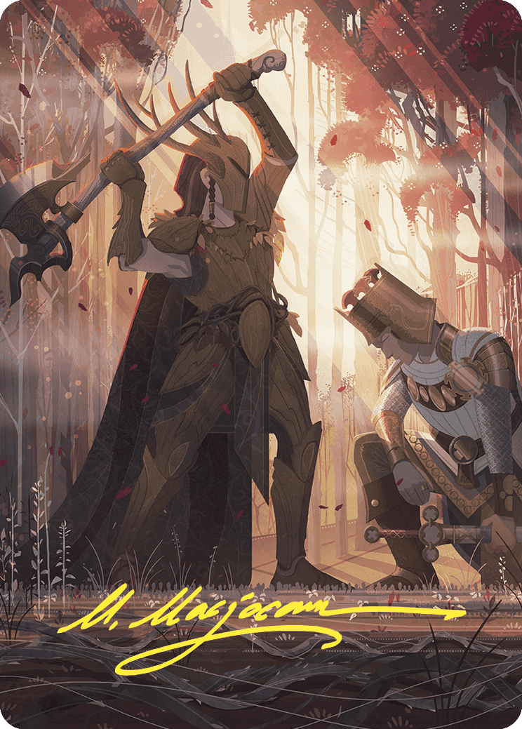 Karmic Justice Art Card (Gold-Stamped Signature) [Wilds of Eldraine Art Series] | Enigma On Main