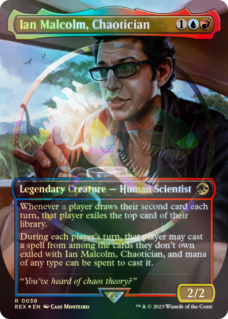 Ian Malcolm, Chaotician Emblem (Borderless) [Jurassic World Collection Tokens] | Enigma On Main