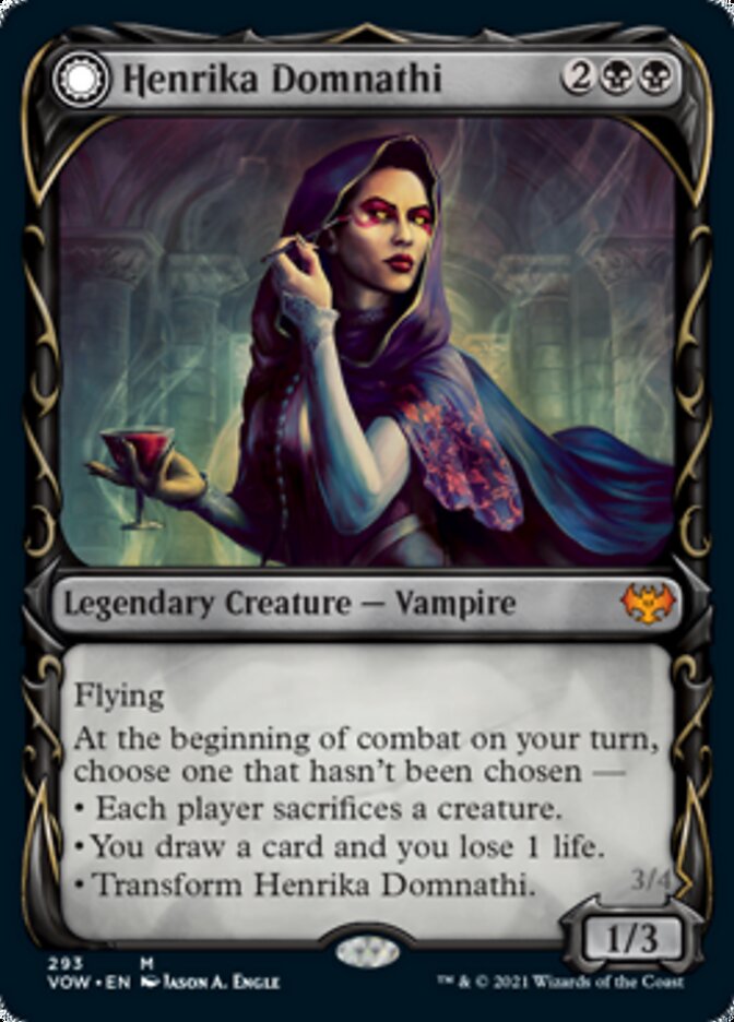 Henrika Domnathi // Henrika, Infernal Seer (Showcase Fang Frame) [Innistrad: Crimson Vow] | Enigma On Main