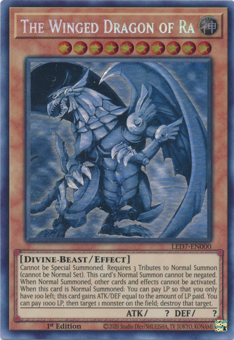 The Winged Dragon of Ra (Ghost Rare) [LED7-EN000] Ghost Rare | Enigma On Main