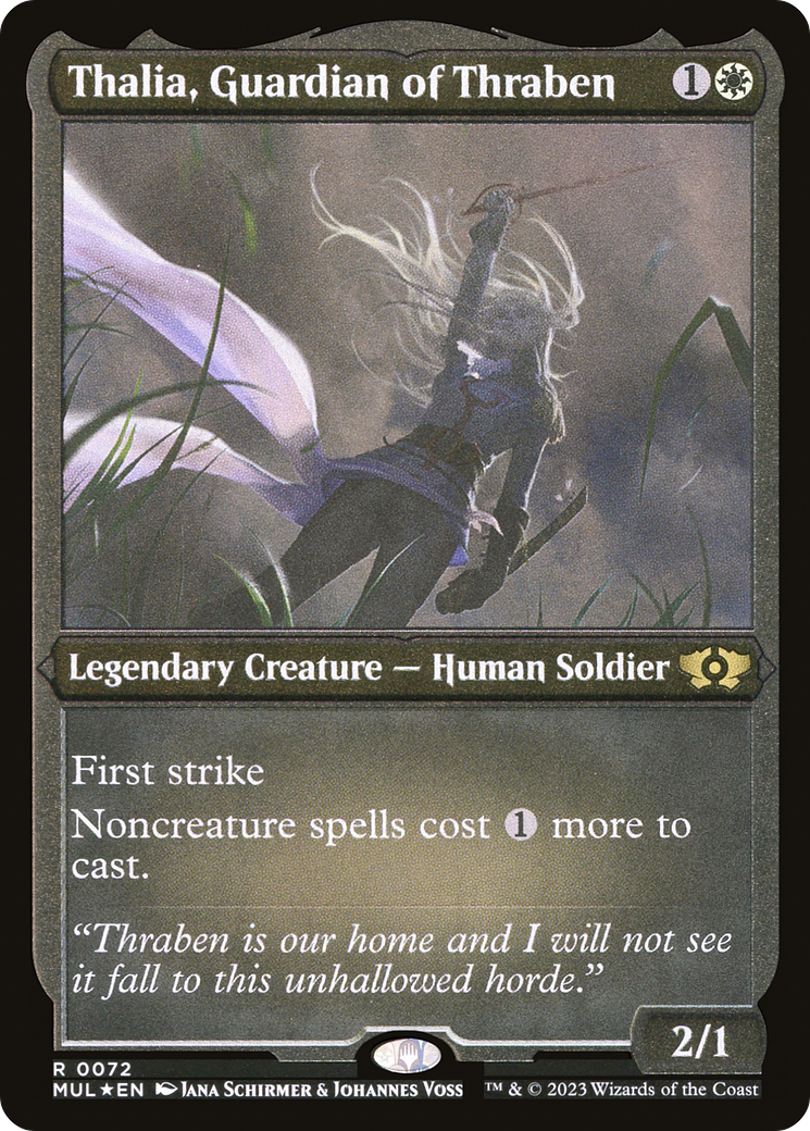 Thalia, Guardian of Thraben (Foil Etched) [Multiverse Legends] | Enigma On Main