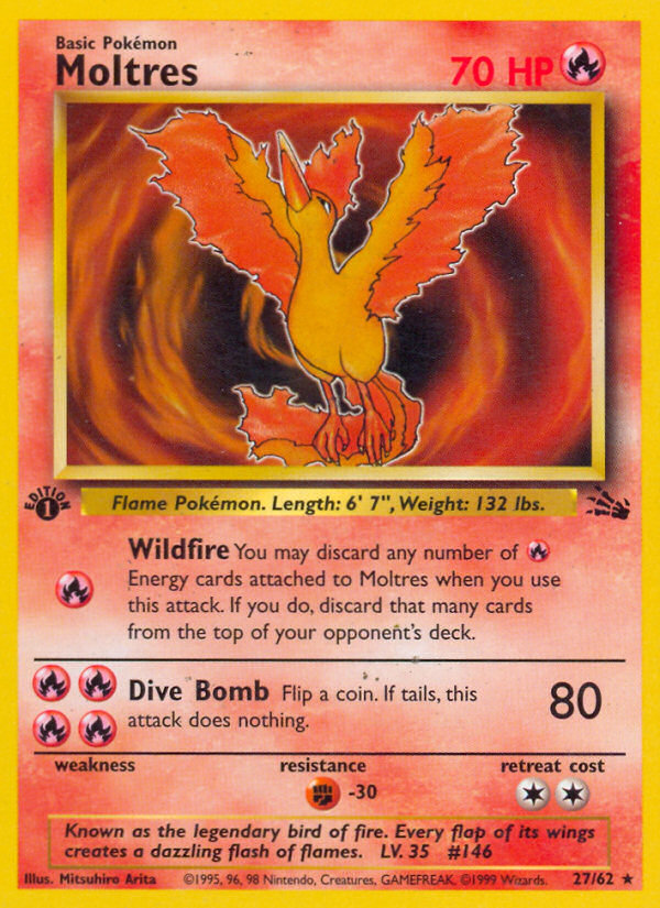 Moltres (27/62) [Fossil 1st Edition] | Enigma On Main