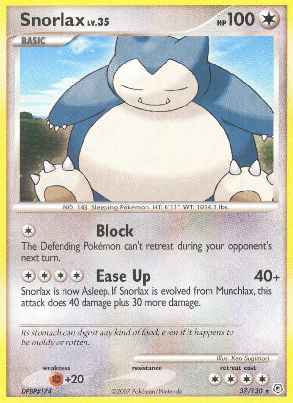 Snorlax (37/130) [Diamond & Pearl: Base Set] | Enigma On Main