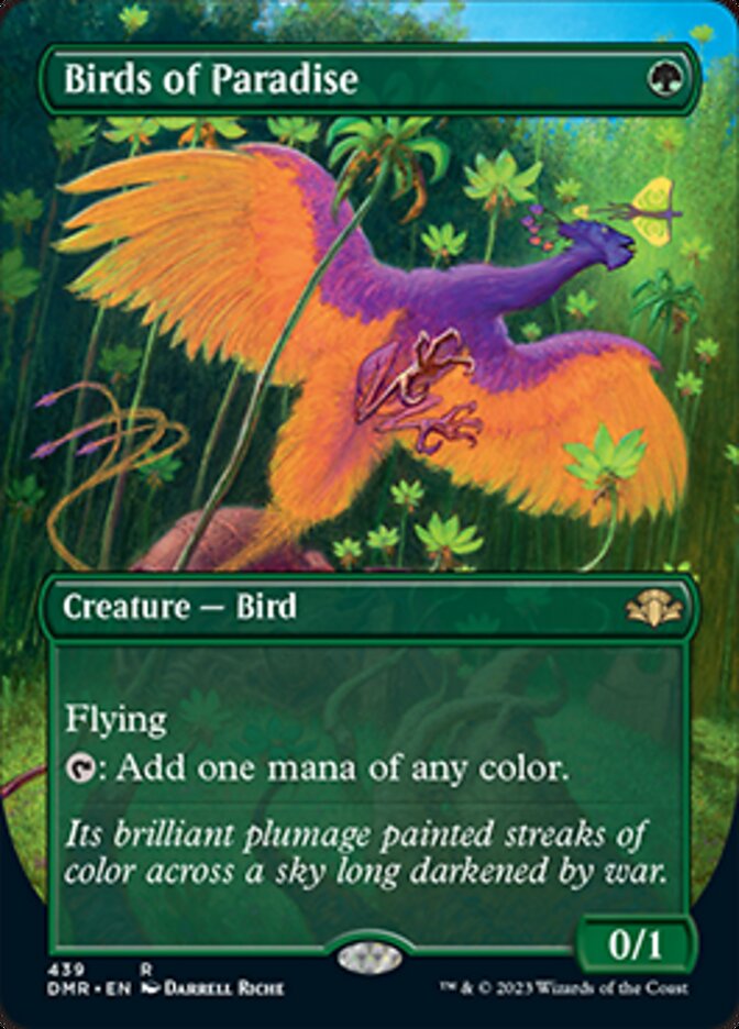 Birds of Paradise (Borderless Alternate Art) [Dominaria Remastered] | Enigma On Main