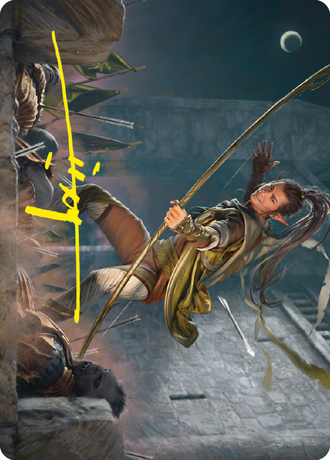 Legolas, Counter of Kills Art Card (Gold-Stamped Signature) [The Lord of the Rings: Tales of Middle-earth Art Series] | Enigma On Main