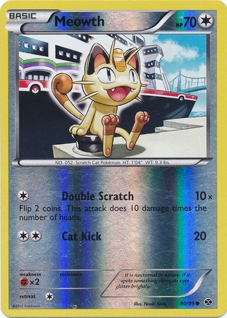 Meowth (80/99) (Mirror Reverse Holo) [Black & White: Next Destinies] | Enigma On Main