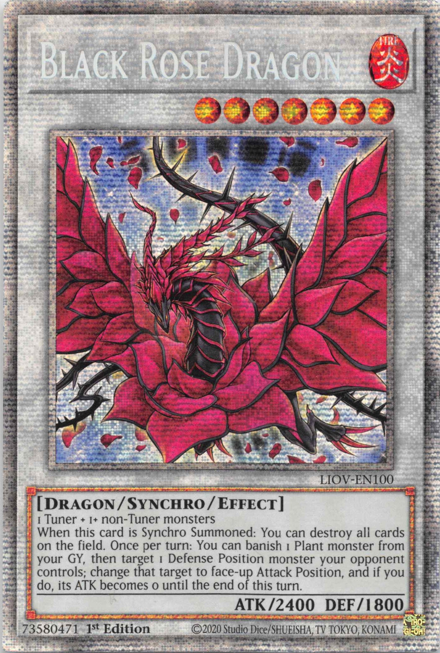 Black Rose Dragon [LIOV-EN100] Starlight Rare | Enigma On Main