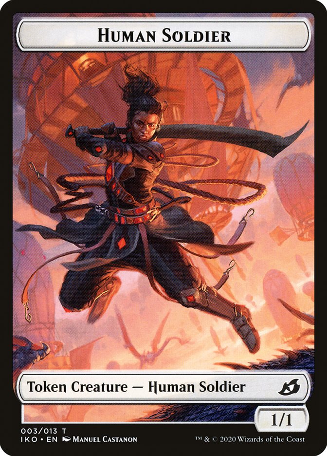 Human Soldier (003/013) [Ikoria: Lair of Behemoths Tokens] | Enigma On Main