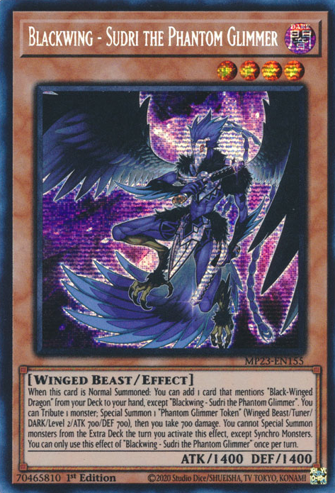 Blackwing - Sudri the Phantom Glimmer [MP23-EN155] Prismatic Secret Rare | Enigma On Main