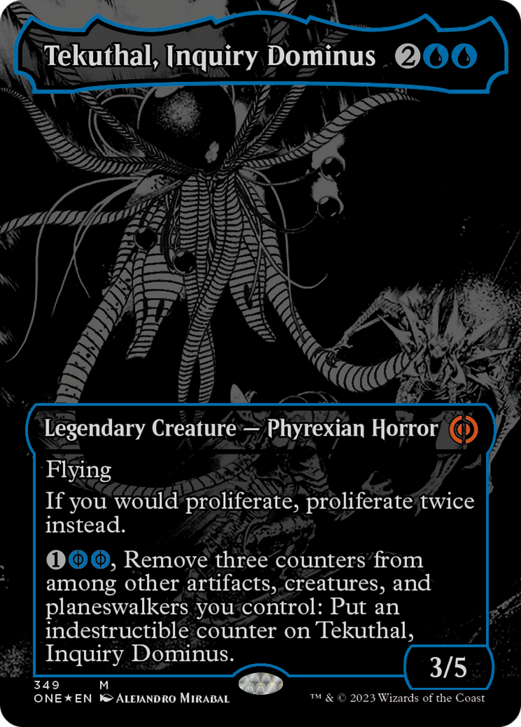 Tekuthal, Inquiry Dominus (Oil Slick Raised Foil) [Phyrexia: All Will Be One] | Enigma On Main