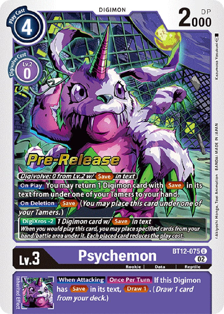 Psychemon [BT12-075] [Across Time Pre-Release Cards] | Enigma On Main