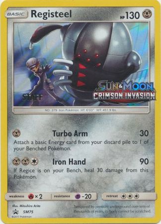 Registeel (SM75) (Staff Prerelease Promo) [Sun & Moon: Black Star Promos] | Enigma On Main