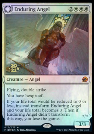 Enduring Angel // Angelic Enforcer [Innistrad: Midnight Hunt Prerelease Promos] | Enigma On Main